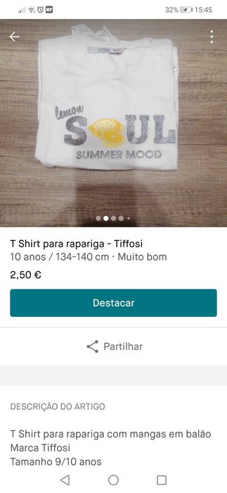 T Shirts para menina - Tiffosi