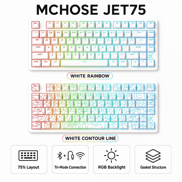 ‼️Клавіатура MCHOSE G75 G75 V2 G87 V2 K87S JET75 ACE68 G98 K99 ACE68 Turbo RGB