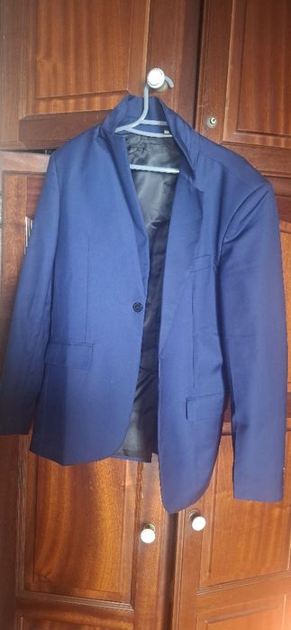 Blazer / Casaco de Fato Azul Tinta Elegante – Corte Slim Fit
