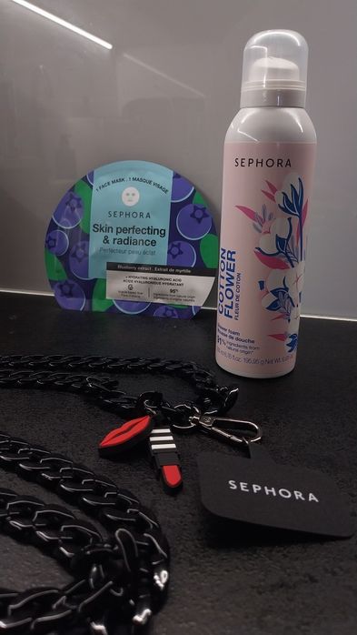 SEPHORA Pianka 200ml maseczka łańcuszek do etui