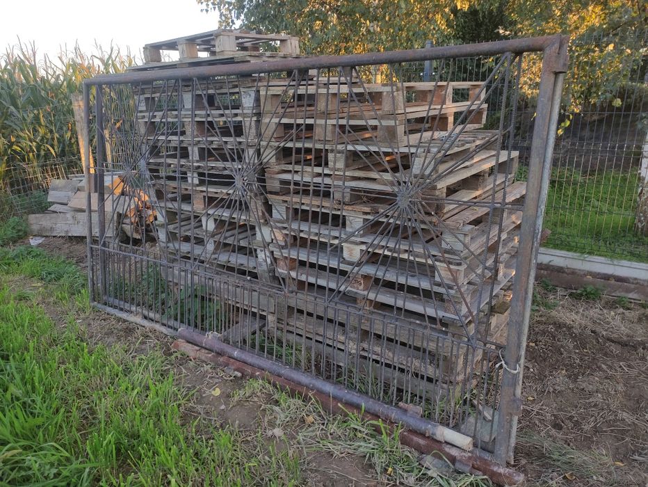 Brama wjazdowa gospodarcza 6m 2x3m Zawiasy Słupki Na Działke Budowę