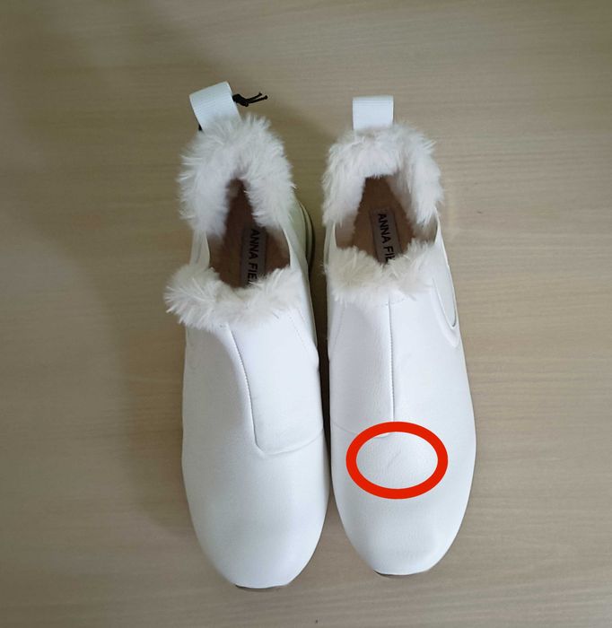 Botki/sneakersy damskie, zimowe, ocieplane, białe - rozm. 37 - NOWE!