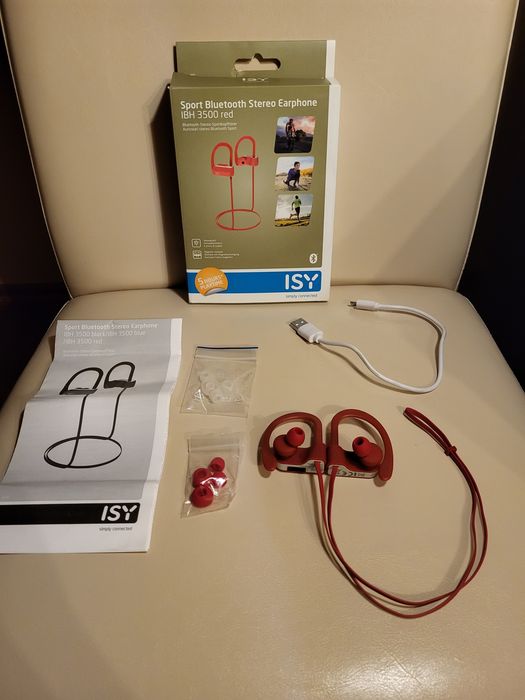 Słuchawki Bezprzewodowe ISY IBH-3500 RD Czerwone Nowe