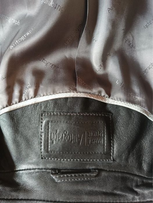 Autograph - skórzany płaszcz, Marks and Spencer
