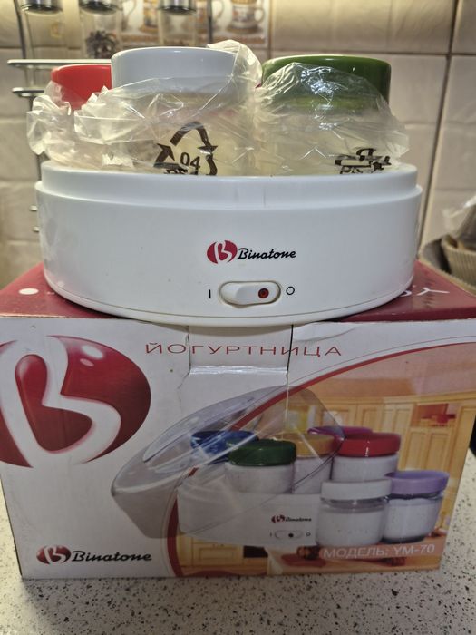 Йогуртниця Binatone, бачочки скляні, 7 шт