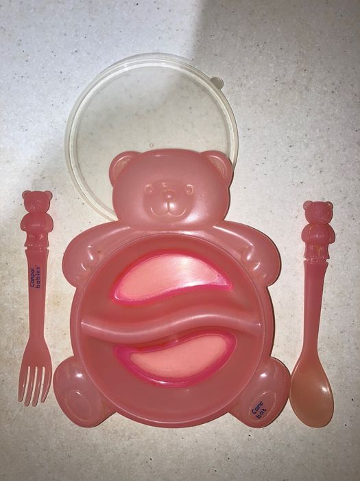 Первый набор посуды для малыша Canpol babies тарелка ложка вилка