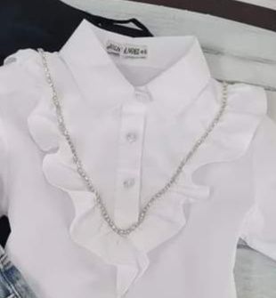 Elegancka koszula biała dla dziewczynki rozm 134