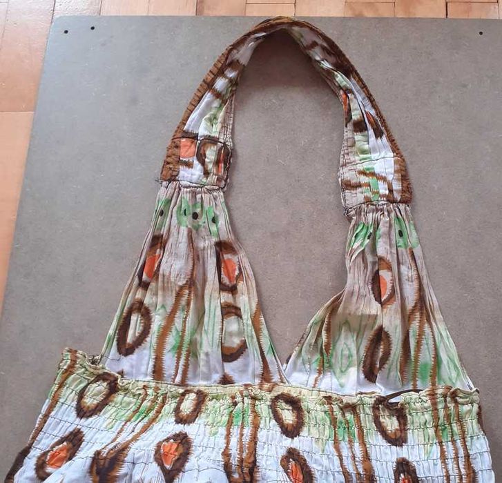 40 42 Sukienka letnia plażowa długa maksi maxi wzory haft bawełna