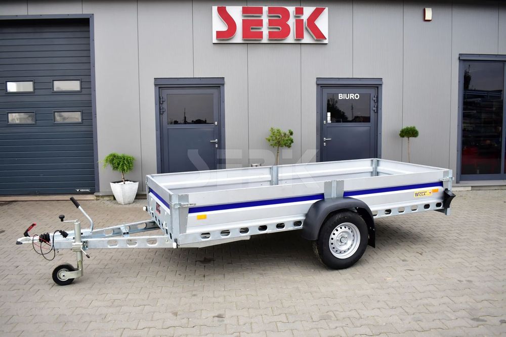 Wiola Mocna przyczepa lekka hamowana SILEZIA KOMFORT MAX 302 x 152 cm. DMC. 750 kg. DOSTAWA!!  Bardzo mocna hamowana przyczepa z dostawą pod dom!!!