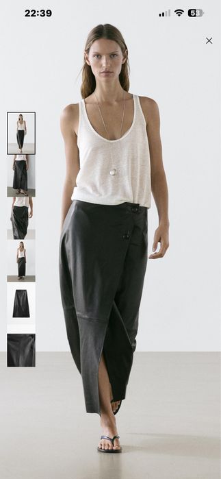 Спідниця шкіряна massimo dutti L