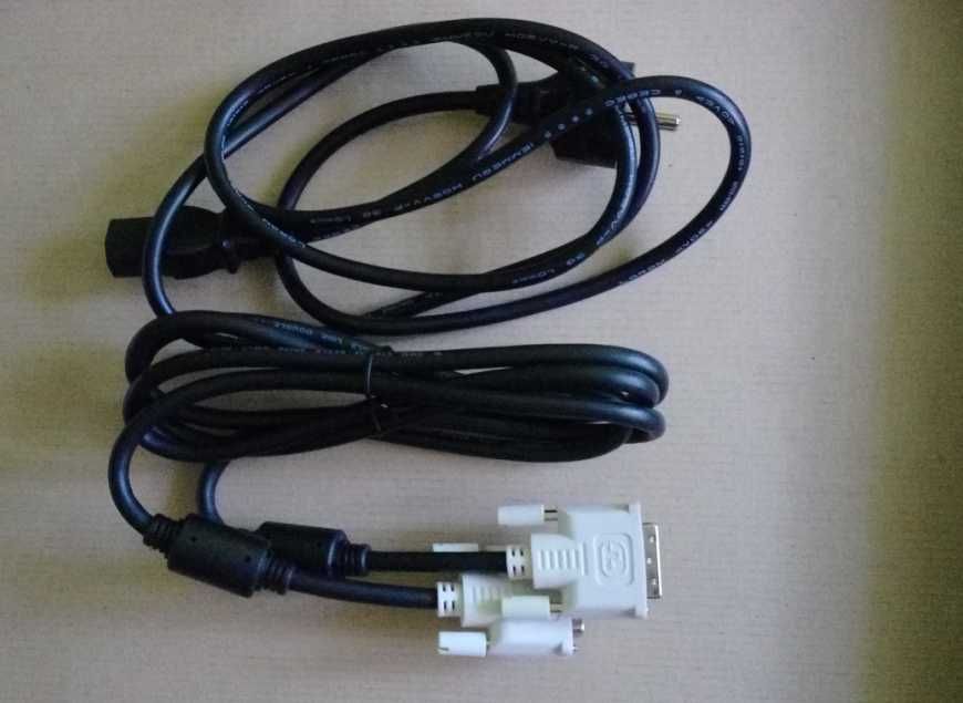 Zestaw kabel do monitora DVI-D do DVI-D + Zasilanie - zestaw