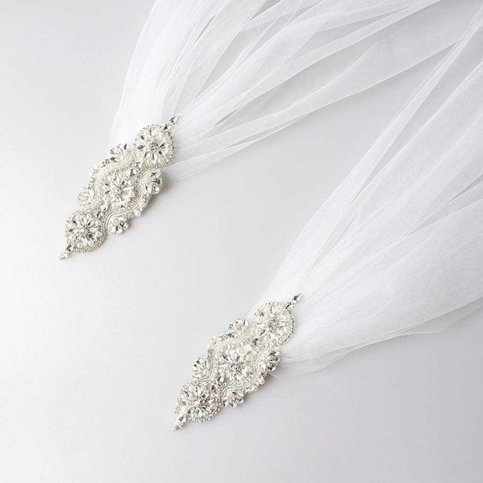 Véu de noiva com apliques ombros capa para vestido - NOVO ENVIO GRÁTIS