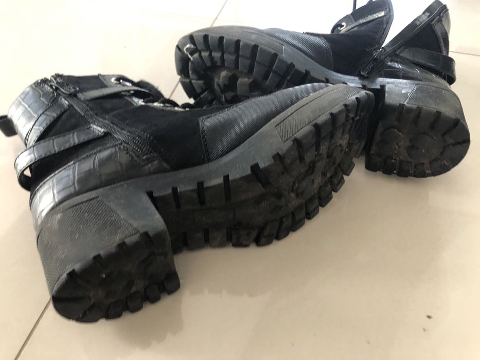 Półbuty trapery buty jesienno zimowe czarne