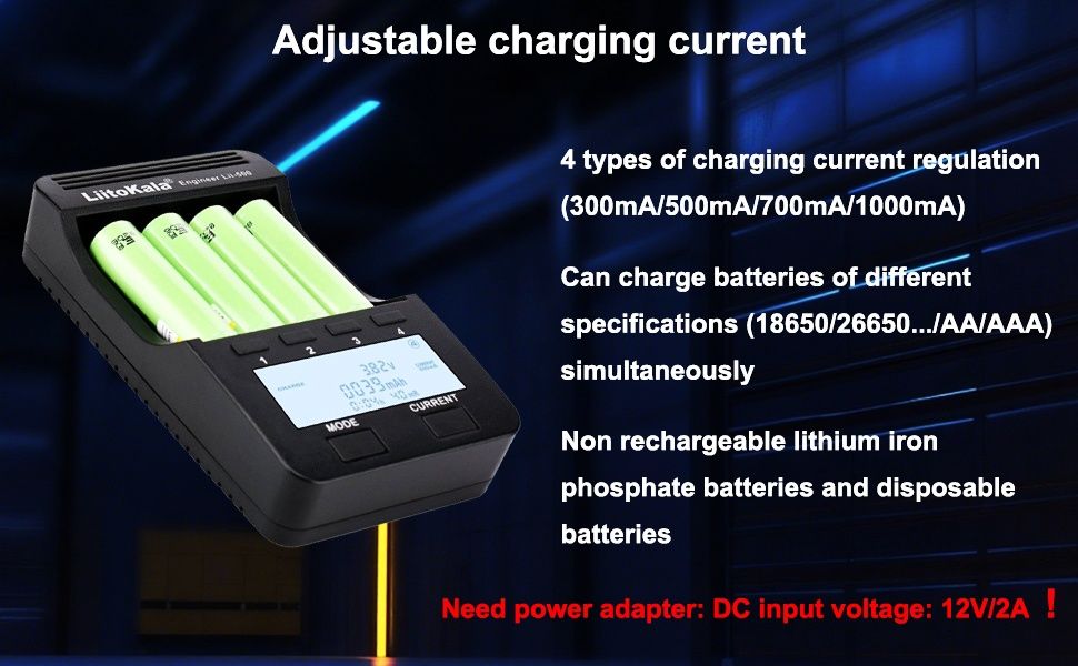 LiitoKala Lii-500 Зарядний пристрій АА ААА 18650 Li-ion Ni-MH/Ni-Cd