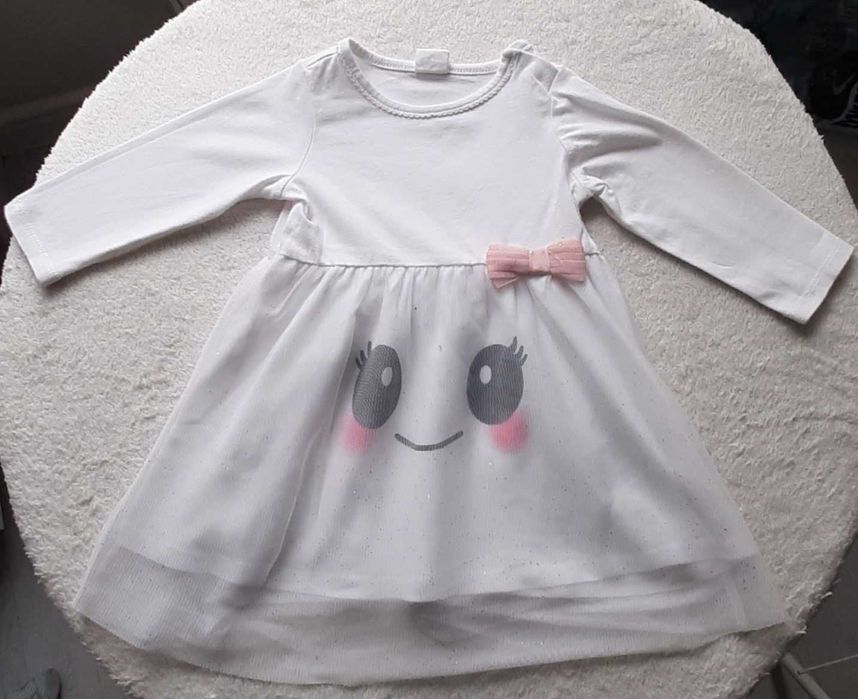 Biała sukienka tiulowa H&M rozm 68