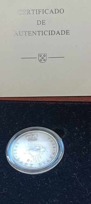 medalha prata coleção colecionador Lady Diana 1997