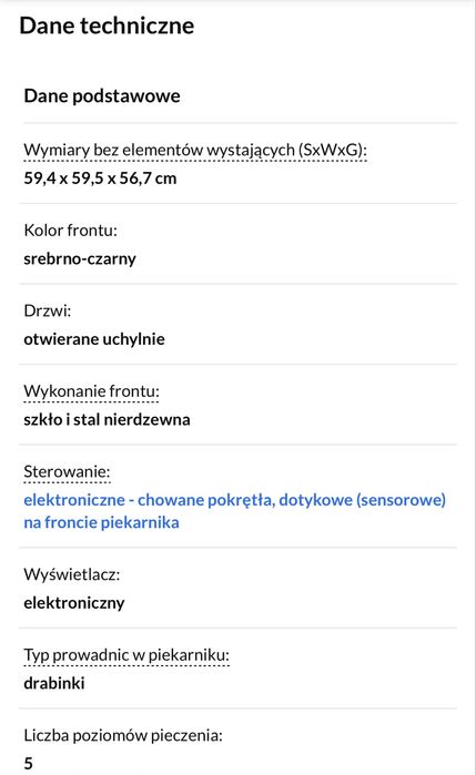 Piekarnik elektryczny Beko BIE25300X Termoobieg Srebrno-czarny