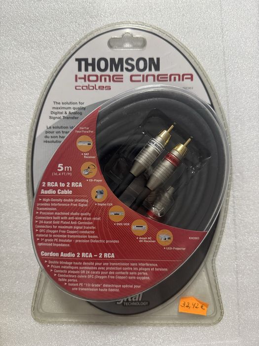 Cabos RCA Thomson novos caixa