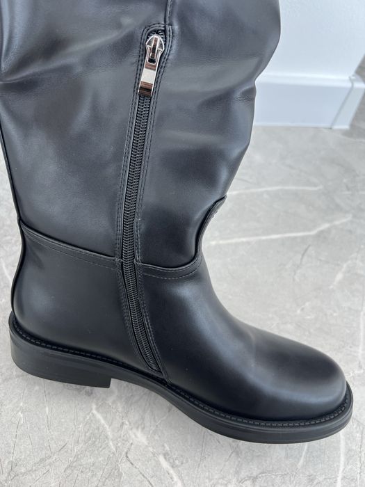 Жіночі сапоги Єрмес,Чоботи труби,сапоги високі Єрмес,демісезонні чобот