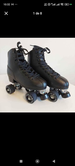 Patins de 4 Rodas adulto Quad Marca Traxart Klassic preto alumínio