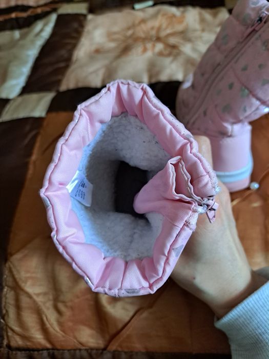 Kozaki zimowe 26 różowe