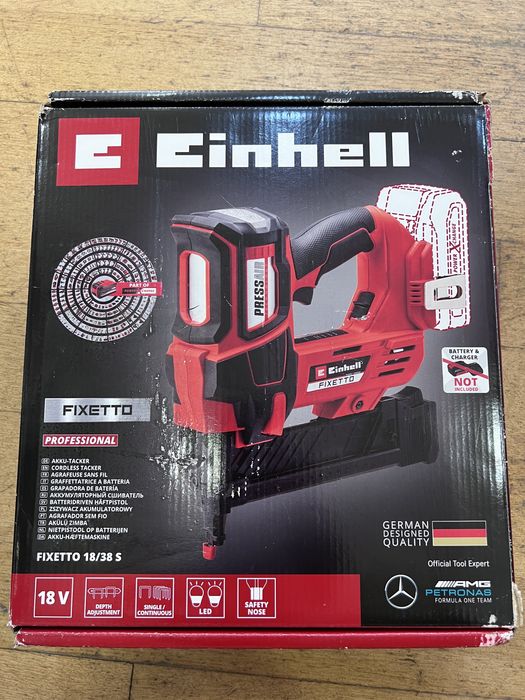 Agrafador Sem Fios Einhell FIXETTO 18/38 S 18V – Novo e Selado