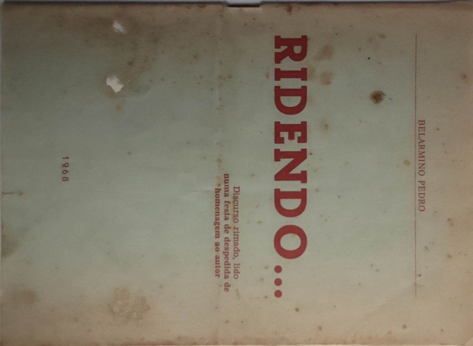Livro - P-FF - Ridendo... - Belarmino Pedro - Figueira da Foz