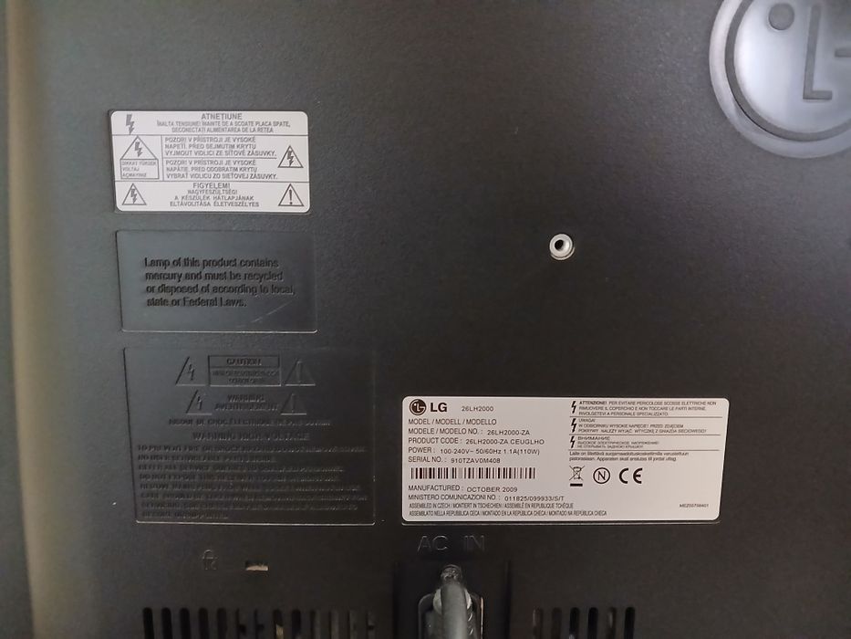 Televisor LG de 26"