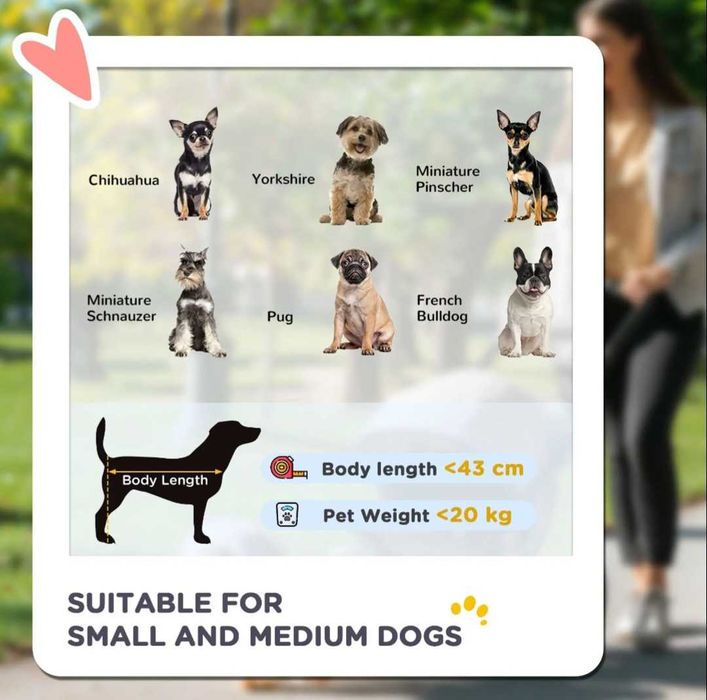 Wózek spacerowy do biegania dla psa kota do 20kg duże koła składany