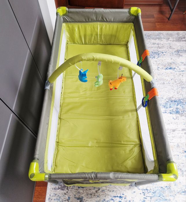 Łóżeczko turystyczne Baby Design 120x60 dwa poziomy stan bdb