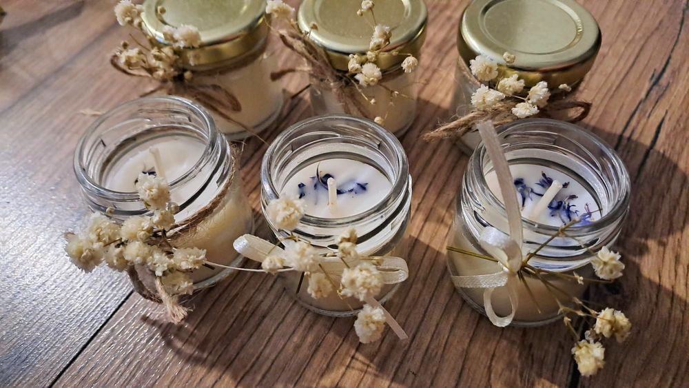 Świece sojowe w słoiczku podziękowanie