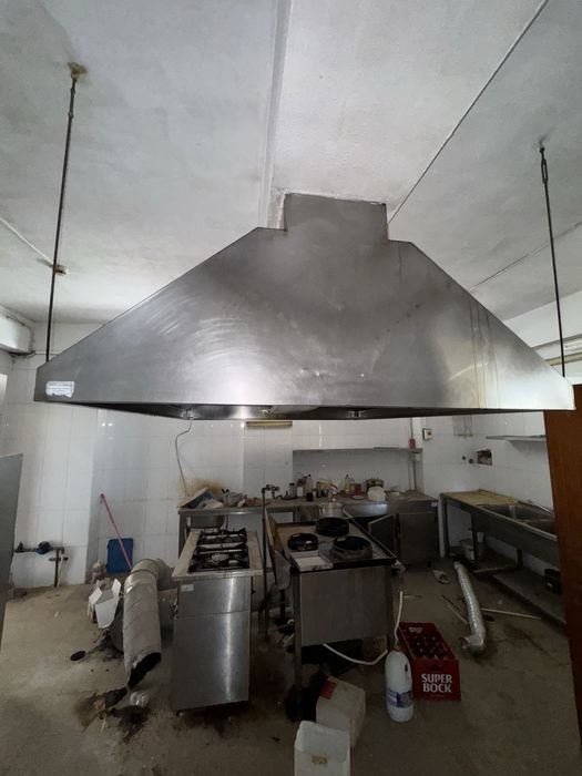 Conjunto de 2 Fogões a Gás + Exaustor Industrial (Sem Motor)