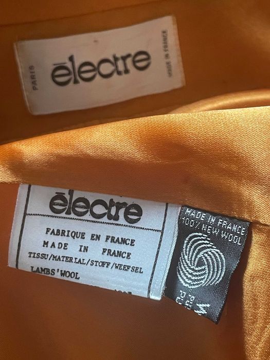 Casaco comprido marca luxo Electre, Paris, 100% lamb's wool