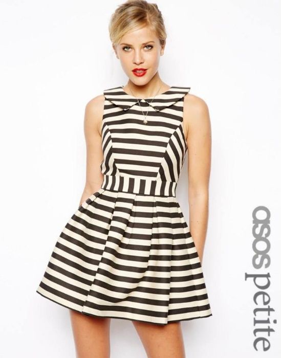 Платье asos с открытой спиной в полоску 32 размер