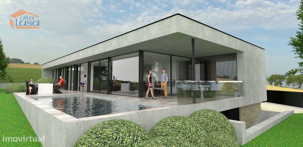 Lote Terreno centro Canelas construção Moradia 4 Frentes
