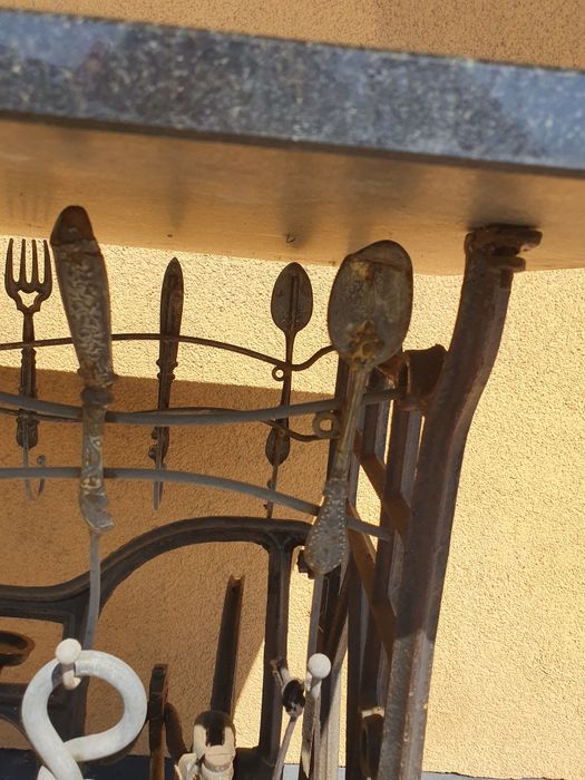 Stojak stół blat kamienny singler