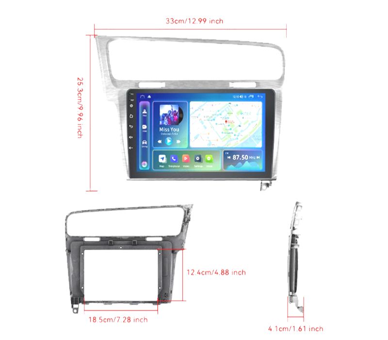 RÁDIO GPS ANDROID 13 VOLKSWAGEN GOLF MK7 12-17