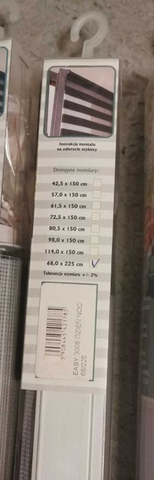 Teka Decor Lśniąca Roleta z połyskiem na okno balkonowe 225x68 Nowa