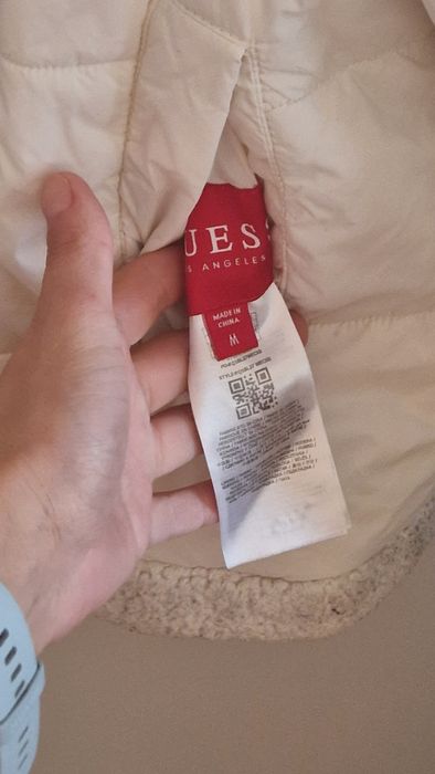 Kurtka dwustronna futerko kożuszek guess oryginalne białe cieple