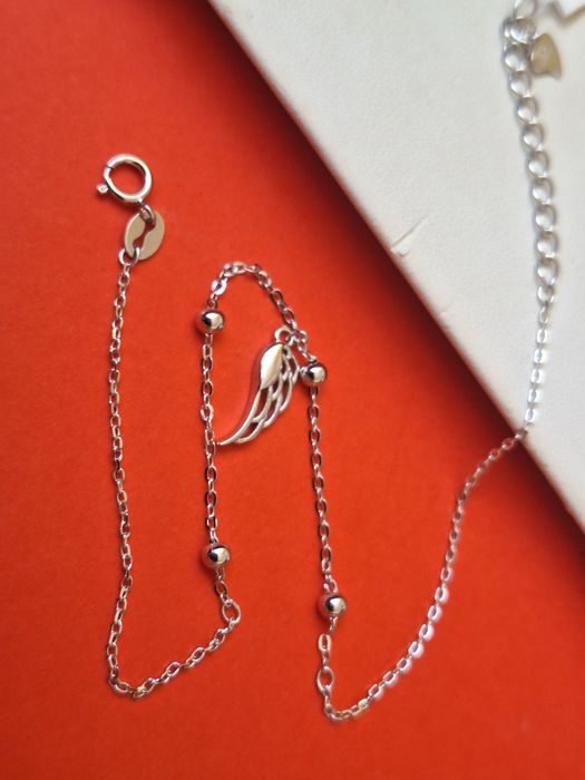 Srebrna bransoletka  na nogę  pr.925