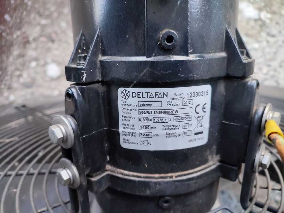 Wentylator przemysłowy ścienny 500/R/8-8/40/400/REW