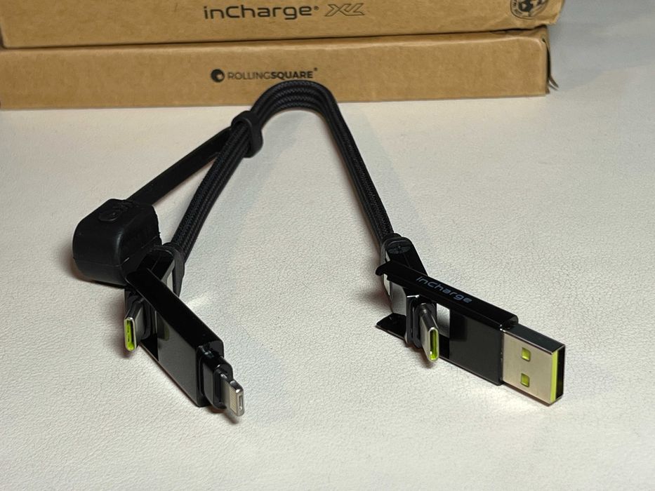 InCharge X, XL 30см. Універсальний кабель Type C, Lightning, Micro USB