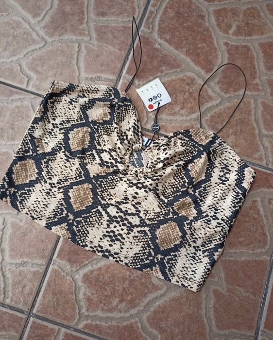 Crop top xl wąż wężowe