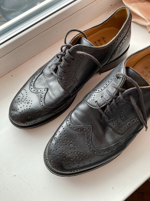 Чоловічі шкіряні туфлі, броги Kalman&Kalman (41 розмір)