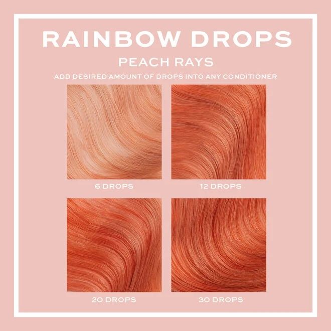 Revolution toner krople koloryzujące Peach Brzoskwinia Rainbow Drops 3