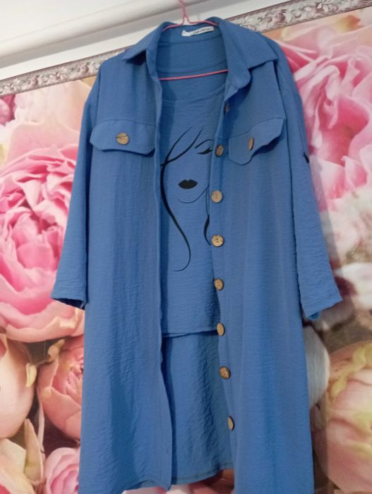 Жіночий брючний костюм трійка