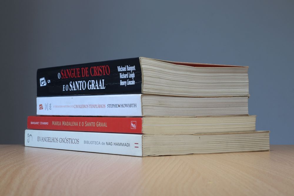 Pack 3 Livros usados inspirados no livro "O Código Da Vinci" (PT)