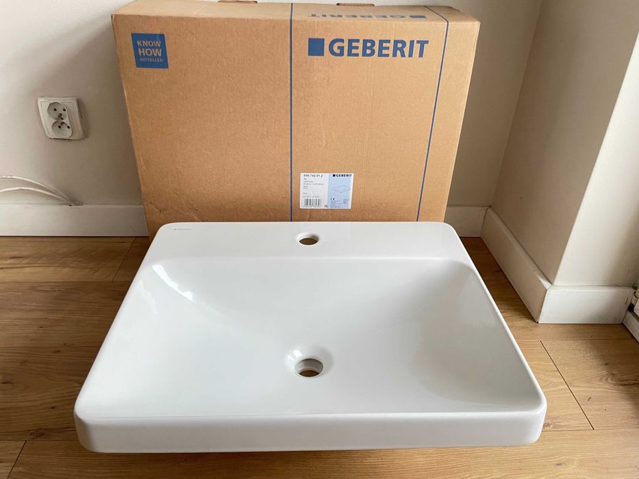 NOWA umywalka Geberit Variform 55x45 cm wpuszczana prostokątna