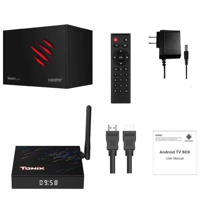 Box Android TV Tanix TX68 H618 4GB/32GB 4K - NOVO