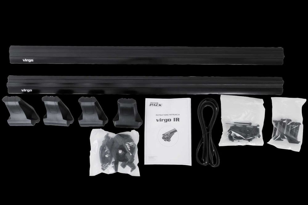 Bagażnik dachowy relingi zintegrowane Inter Pack Virgo IR120czarny(G2)